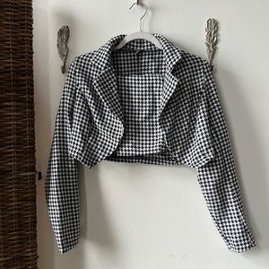 Fun fashion, hounds tooth, two-piece set